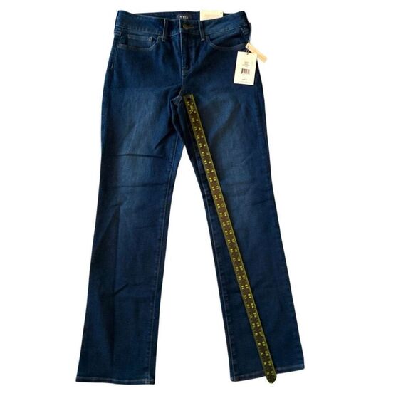 NYDJ Lift x Tuck Marilyn Straight Leg Mid-rise Denim Jeans Cooper Blue Sz 4 NWT - Picture 9 of 9